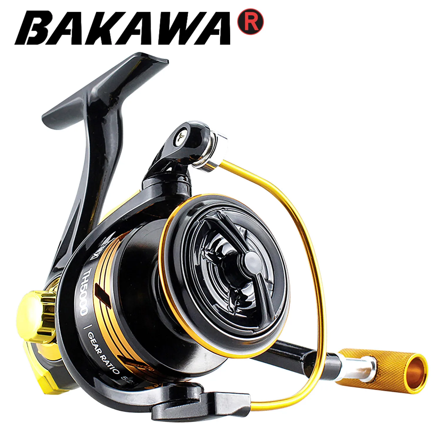 

BAKAWA New 2021 Fishing Reels Metal Spool Spinning 5.2:1 High Speed 8-12kg Max Drag Carp Wheels Saltwater Pesca Durable Coil