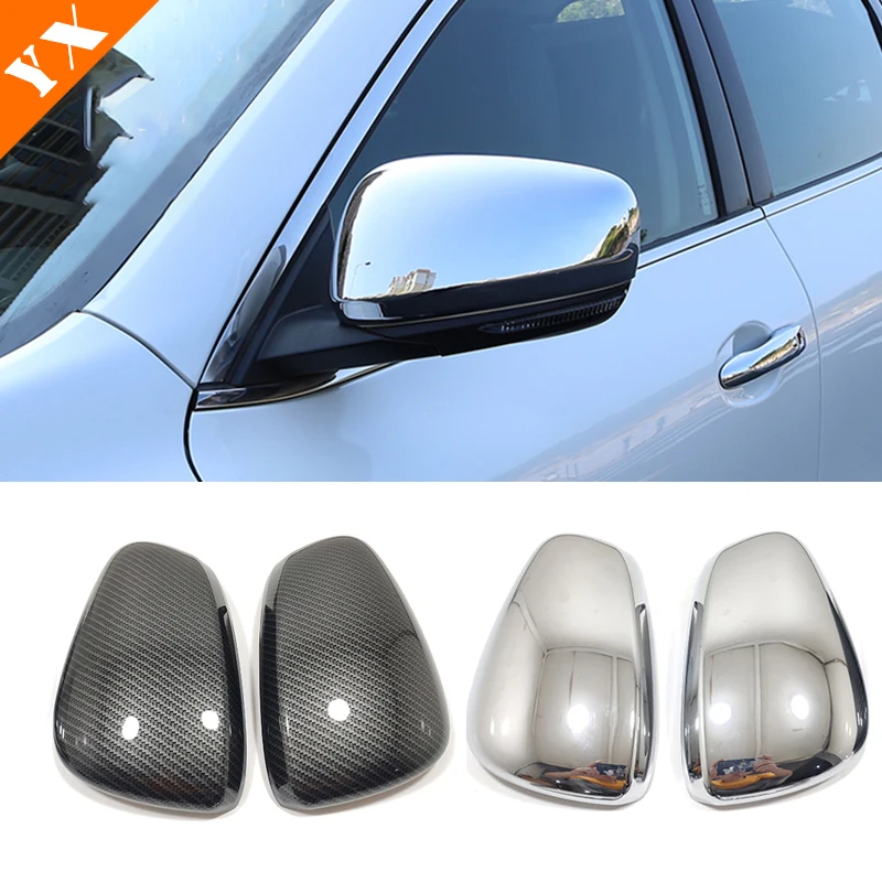 For Renault Kadjar Koleos Samsung QM6 ABS Chrome/Carbon Car Rearview Side door turning Mirror Cover trim 2016-2019 accessories