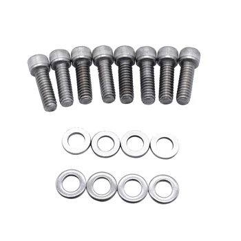 

SHGO HOT-8Pcs Stainless Steel Valve Cover Bolts Kit for Small Block for Chevy 283 327 350 383 400