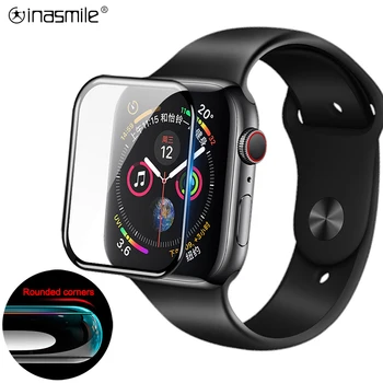 

3D Tempered Glass Screen Protector For iWatch 4 3 2 1 Full Coverage Curved Edge For Apple Watch 44mm 40mm 38mm 42 mm Film
