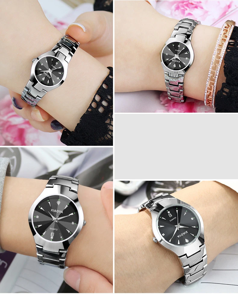 XIAOYA 2019 New couple Quartz Watch Women Stainless Steel Watches Relogio Casual Unisex Clock Wristwatch Hot 4