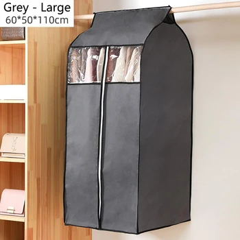 

Dress Hanging Dustproof Bag Closet Storage Zipper Non-woven Hanging Wardrobe