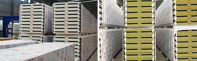 sandwich roof panels composite rockwool ceiling board detail