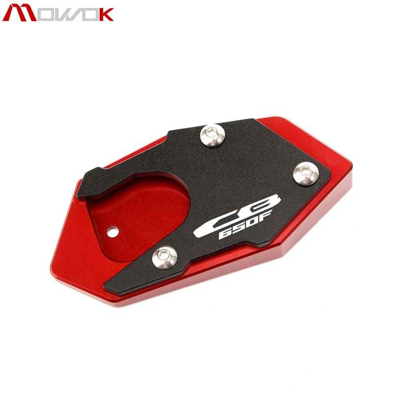 Motorcycle CNC Aluminum Side Stand Enlarger Plate Kickstand Enlarge Extension For Honda CB650F CBR650F 2013