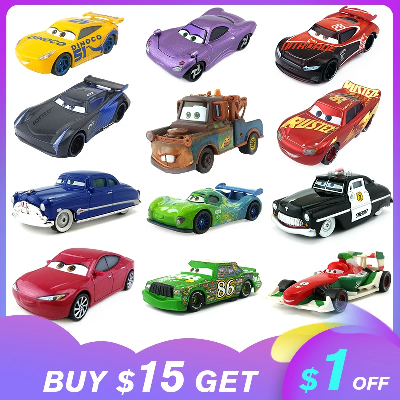 Pixar Cars 2 3 39 видов Disney Lighting Mcqueen Mater Flo трактор металлические Литые автомобили 1:55