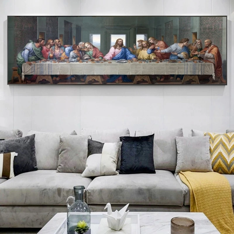 Классическая Настенная картина Last Supper Да Винчи картины на холсте репродукционные христианские