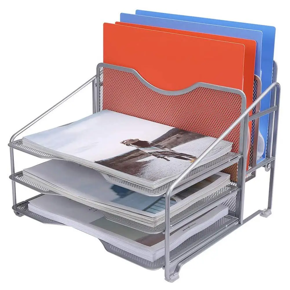 Desk Organizer File Folder Rack Desktop Document Letter Tray For Folders Mail Stationary Desk Accessories Removable Storage Desk Organizer File Folder Rack Desktop Document Letter Tray For Folders Mail Stationary Desk Accessories Removable Storage