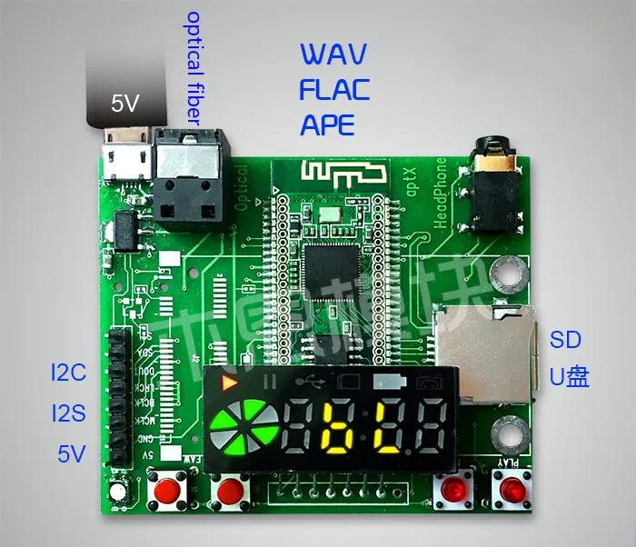 Поддержка Bluetooth / Local Lossless WAV APE/FLAC AK4495 мягкое декодирование выход I2 SPDIF |