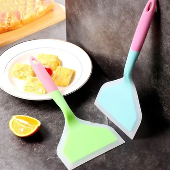 

Home Cooking Utensils Silicone Spatulas Beef Meat Egg Kitchen Scraper Wide Pizza Shovel Non-stick Turners Food Lifters