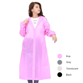 

NEW Family Raincoats Women Men Adults EVA Transparent Hooded Raincoat For Rain Coat Outdoor Rainwear Waterproof Coat Cover