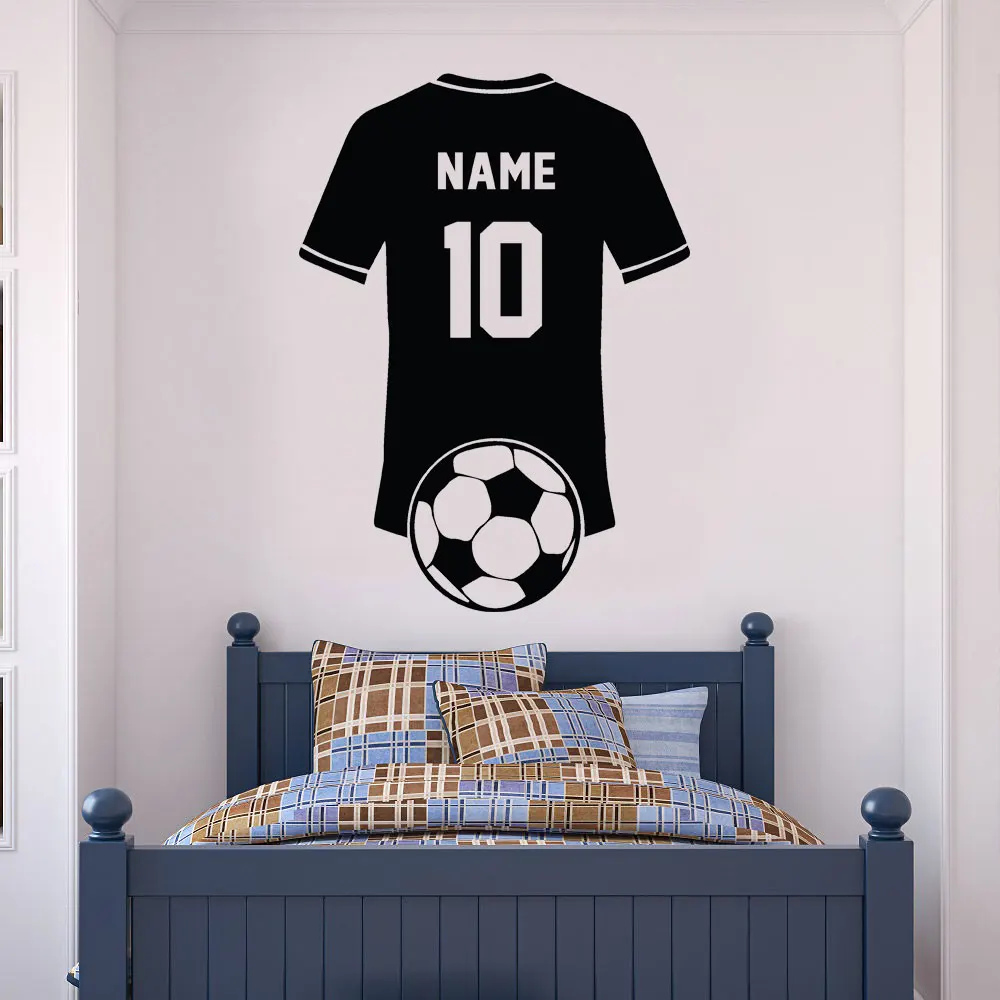 Soccer Name Wall Decal Personalized Name Decal Nursery Vinyl Decal Sticker