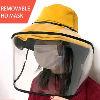 

Anti-fog Protective transparent mask adjustable Anti-fog hat detachable sunscreen mask safety Outdoor new