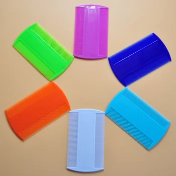

Hot Plastic Comb Double Sided Nit Fine Tooth Head Lice Hair Combs for Kids Pet Cat Dog Flea Dog Bath Cat Hair Cleaning Supplies