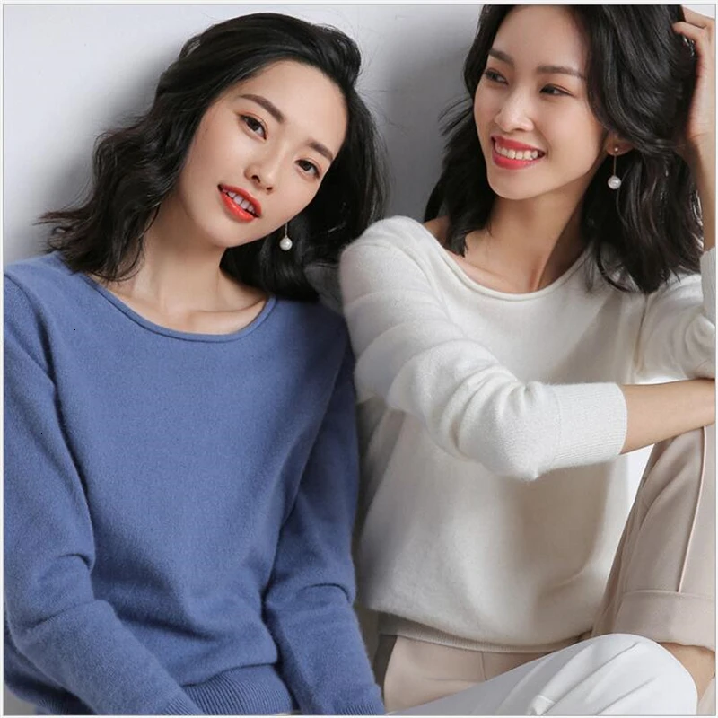 

2019 Fashion Casual 14 Kleuren Vrouwen Trui Truien Lange Mouw O-hals korte Gebreide Trui Female Coat 411