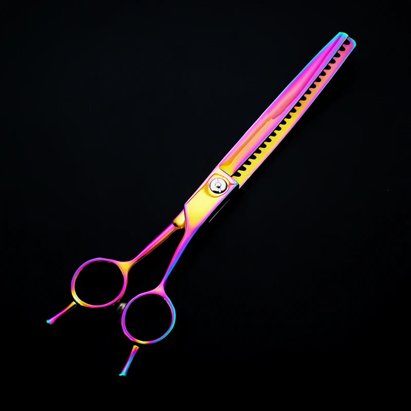Professionelle 8 ''Japan stahl haustier hund pflege haar schneiden schere verdünnung barber friseur scheren Friseur schere – Detail 6