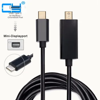 

USB 3.1 Type C USB-C to Mini DisplayPort DP Male 4K Monitor Cable for Macbook & Laptop 1.8m