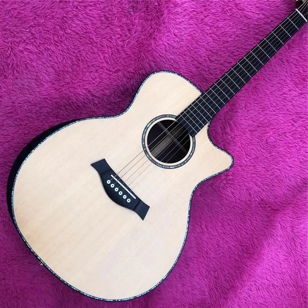 41 inch PS14 Acoustic Guitar Arm rest Abalone Ebony fingerboard Matte Finish Solid Spruce Guitarra | Спорт и развлечения