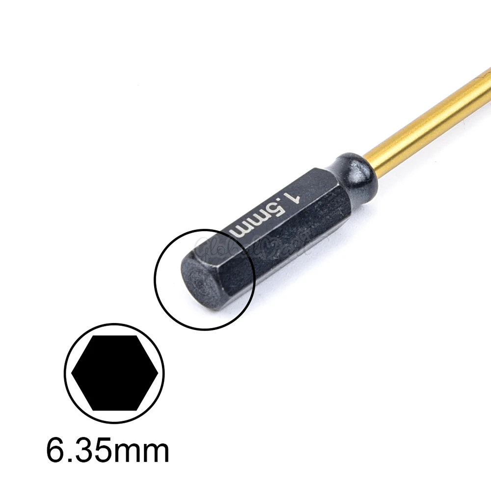 4pcs Durable Hard Alloy Steel Metal 6.35mm Hex Wrenches Screwdrivers Tools Kit 1.5/2.0/2.5/3.0mm for RC Helicopter Model 3