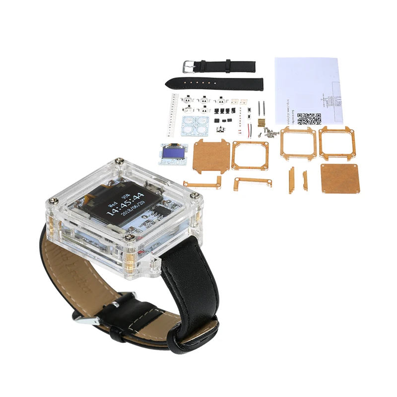 SCM Awesome DIY Kit электронные часы прозрачный СВЕТОДИОДНЫЙ цифровая трубка наручные
