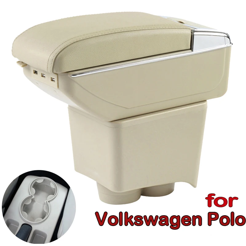 Подлокотник-поло для volkswagen 2002-2009 центральный контейнер хранения с USB-зарядкой и