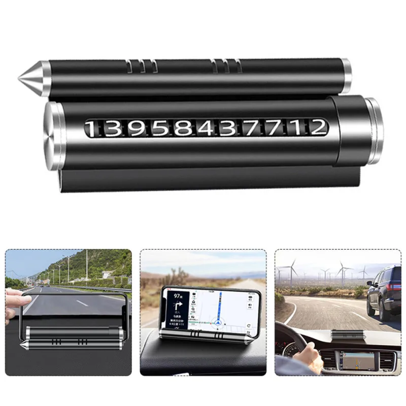 

Car Temporary Parking Number Plate Luminous Phone Number Plate Auto Stickers Drawer Style Car-Styling Rocker Switch