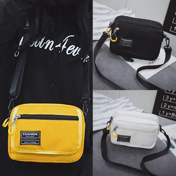 

20#Women Pure Color Casual Tote Outdoor Bag Canvas Handbag Zipper Shoulder Bag Designer Bag Bolsos Para Mujer