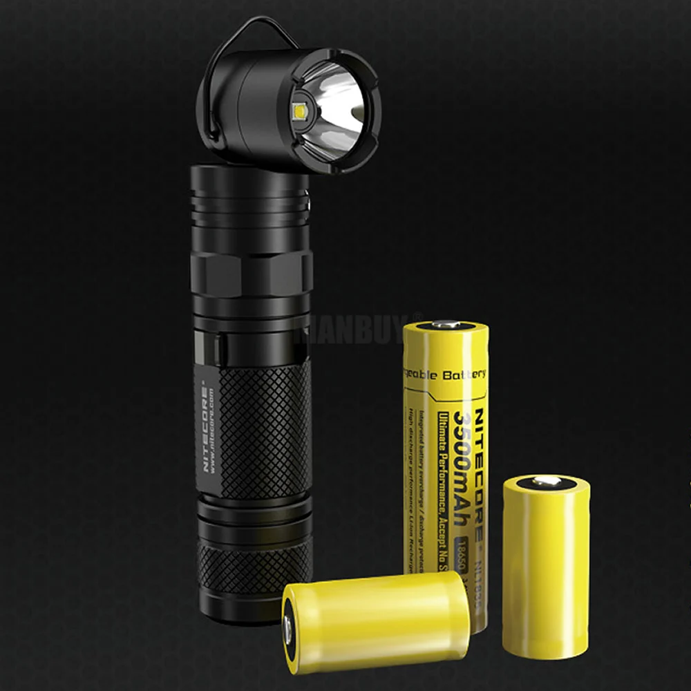 Топ продаж NITECORE MT21C 1000LM Многофункциональный 90 градусов Регулируемый фонарик Портативный литой фонарь без батареи 18650