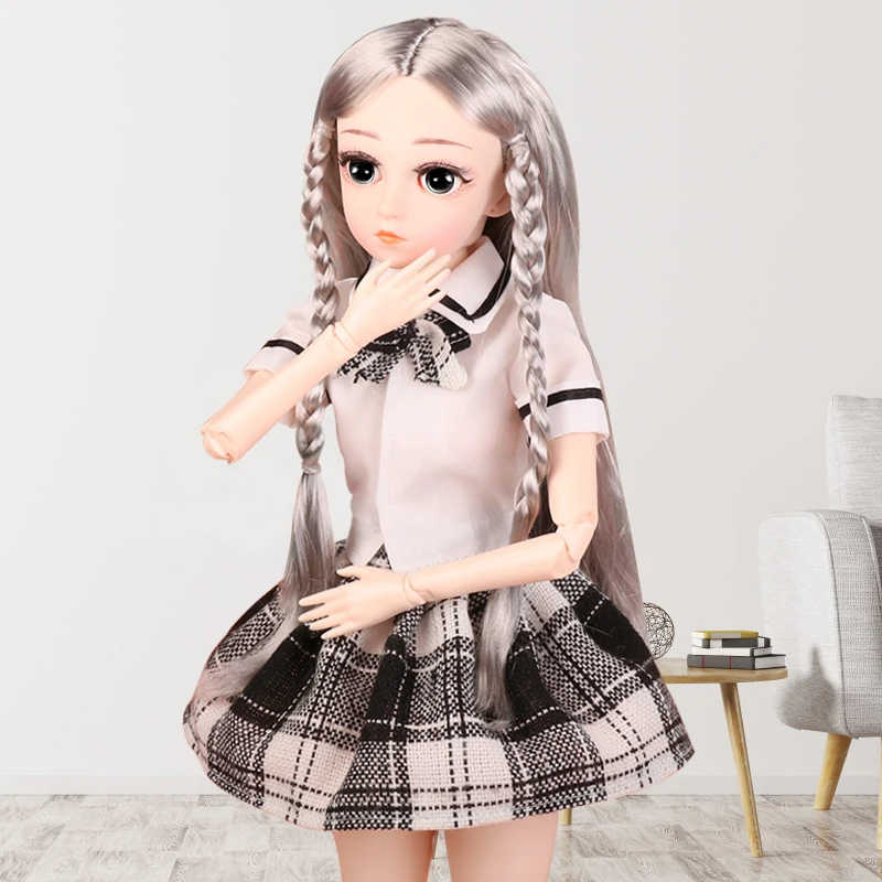 

UCanaan BJD Doll 1/4 SD 18 Ball Jointed 45CM Dolls with Clothes Outfit Shoes Wig Hair Makeup Best Gift for Girls