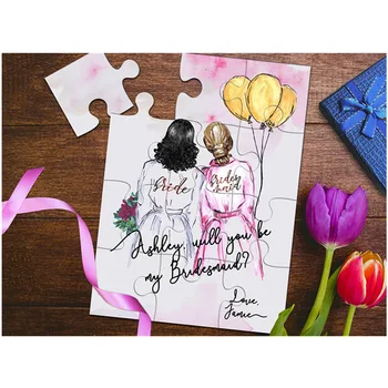 

Will You Be My Bridesmaid or Matron of Honor Puzzle Personal Attendant Proposal Maid of Honor Proposal Wedding Puzzle Card