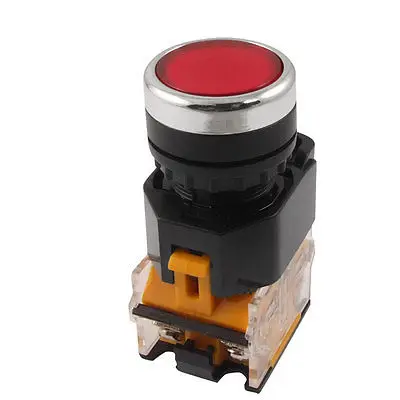 Red Sign Ignition Momentary Push Button Switch 22mm 7/8" 1 N/O N/C 10A 380V AC | Обустройство дома