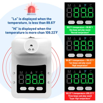 Bluetooth-compatible Wall Mounted Thermometer Infrared Non-contact Digital Thermometer Fever Thermometer for Home Office School 4
