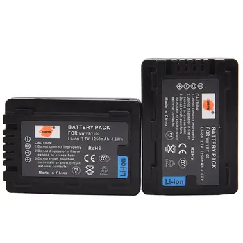 

DSTE 2pcs VW-VBY100 Camera Battery for Panasonic HC-V110 HC-V110GK-K HC-V201 HC-V201GK-K HC-V130 Camera