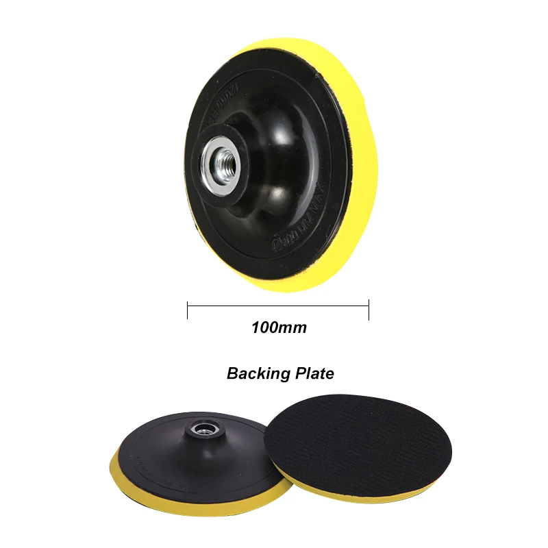 4inch 100mm Wool Buffing Pad Car Polishing Sponge Pad Kit Drill Adapter M10 Power Tool Accessory for Waxing Polishing (1)