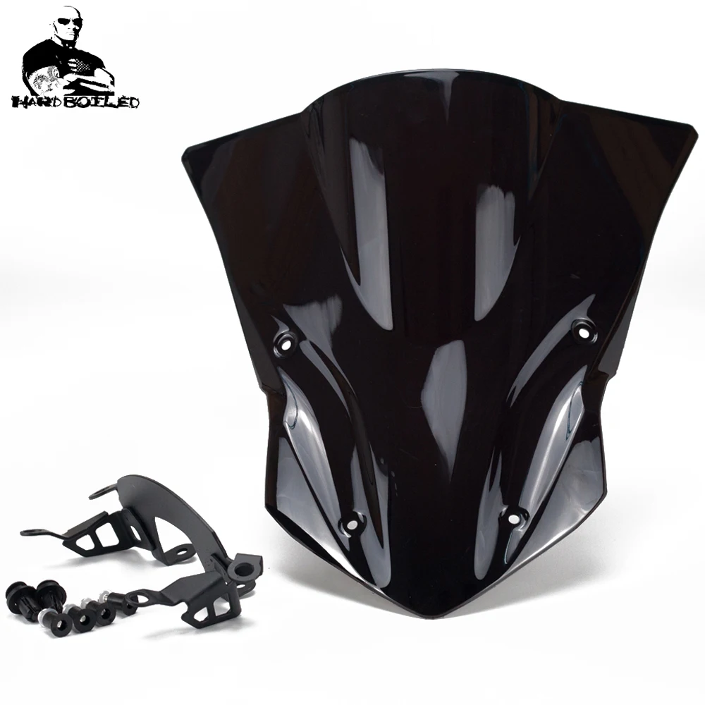 Motorcycle Accessories High Quality Windshield Windscreens Air Wind Deflector MOTO For Kawasaki Z900 Z 900 2017 2018 black (4)