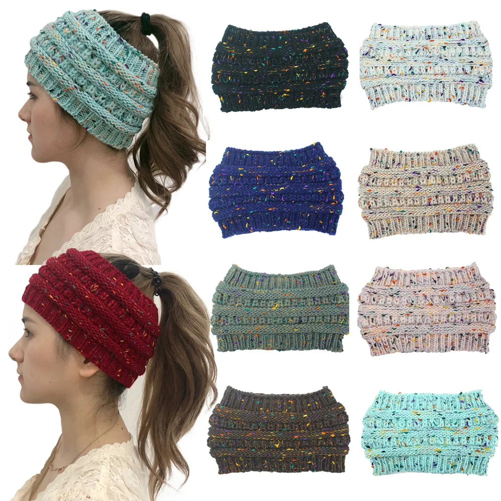 

Multi Colorful Knitted Crochet Twist Women hair band Winter Ear Warmer Elastic Hair Band For Womens Wide Hair Accessories