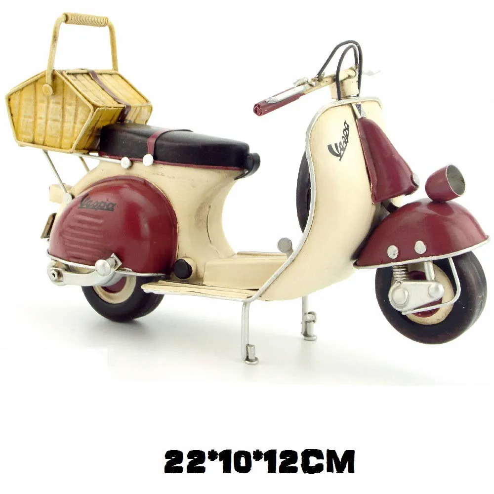 Vespa модель розовый синий vintag 1955 Италия старый автомобиль металлическая игрушка 2 колеса мотоцикл 1:12 Модель двигателя для bjd Blyth кукла фотография