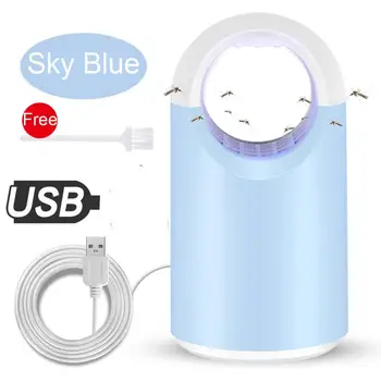 

USB Electric UV Light Mosquito Killer Bugs Insect Zapper Trap Catcher LED Suction Control Light Flies Mosquitoes Safety Home