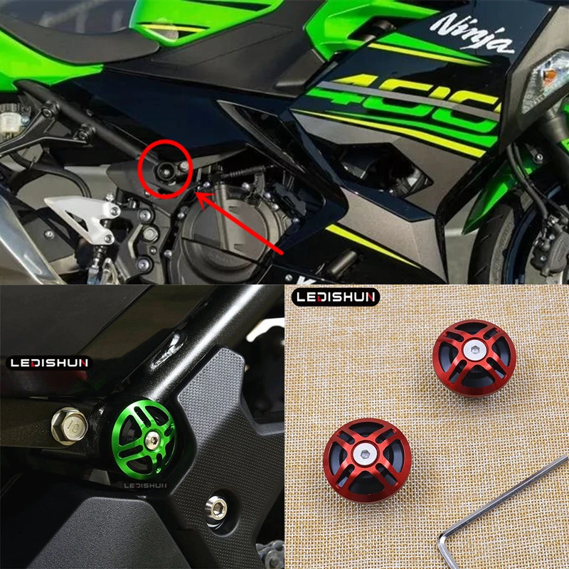 

Motorcycle Accessories Spools Slider Stand Screws Decorative Cover Fits For KAWASAKI NINJA 400 Z 400 Z400 18 19 Frame Hole Cover