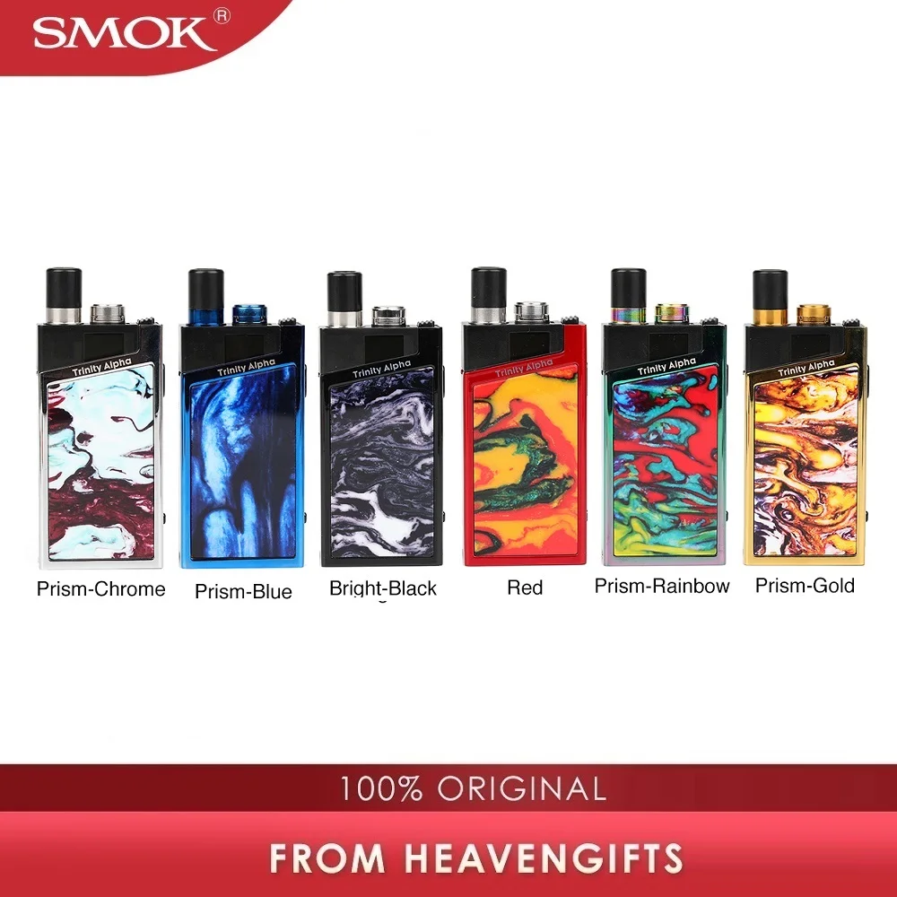Pod system SMOK Trinity Alpha Vape Kit 1000 мАч батарея и 2 мл/2 8 мл картридж Nord Coil System электронная