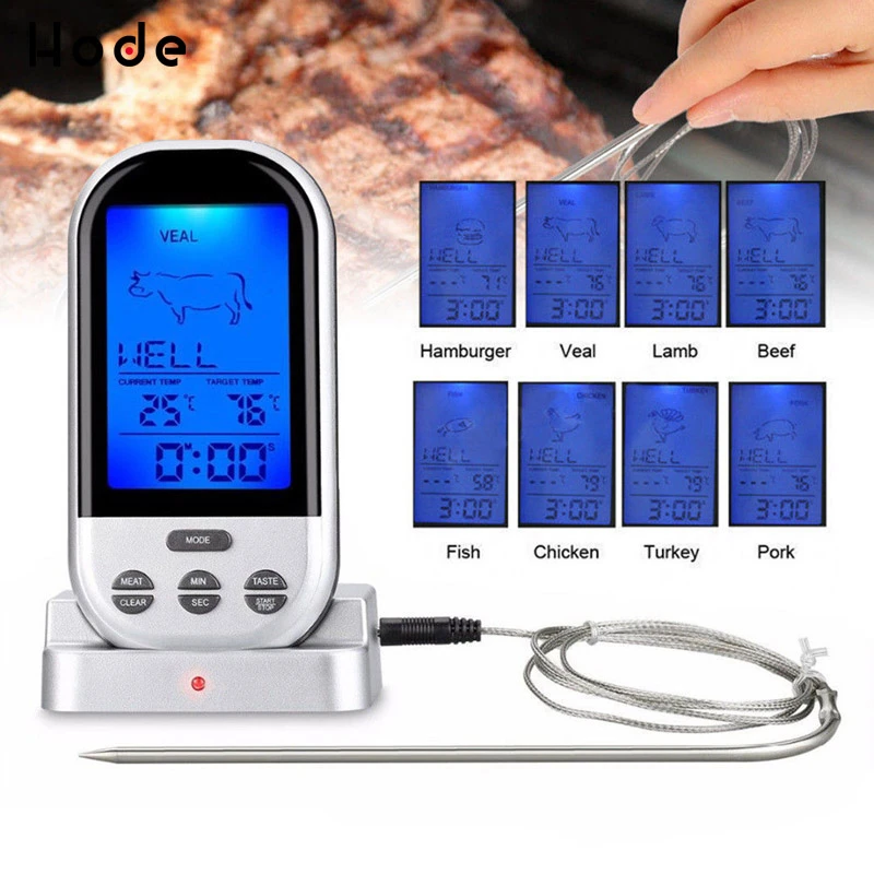 Unterdrücker Gleichmäßig Band remote digital cooking thermometer