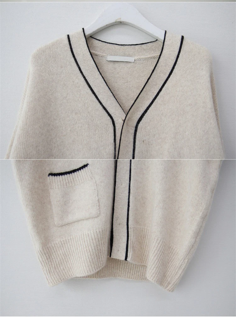 RICININA Knit Cardigan Women Sweater Long Sleeve Buttons Patchwork Sweater Women Elegant Sweters Cardigan For Women Spring
