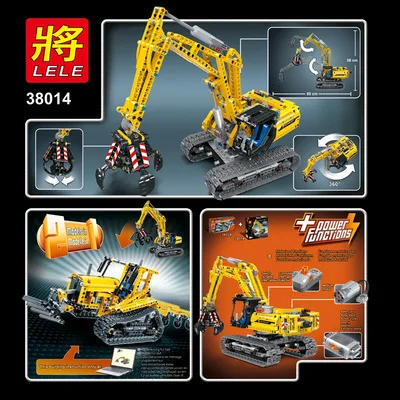 

Trump 38014 Building Blocks Science And Technology Mechanical Series Motor Board Remote Control Dual-Variable Excavator Motor Ve