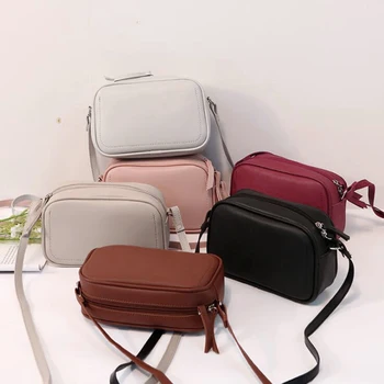 

Small Square Flap Bag Mini Women Messenger Crossbody Bags Sling Shoulder Leather Handbags Purses Famous Brand Design
