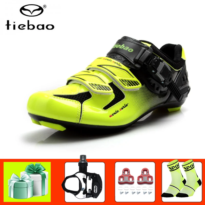 G for Package 1 TIEBAO/Обувь для велоспорта; sapatilha ciclismo; Мужская и женская обувь с самоблокирующимся верхом; дышащая обувь для езды на велосипеде с педалями; кроссовки для велоспорта - Цвет: G for Package 1