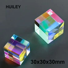 X-Cube Prism RGB Combiner Splitter Cross Dichroic Prism Decoration Physics Teaching Tools Photograph Research Educational Gift 1 pc 2 5 2 5 2 5cm cube defective cross dichroic prism rgb combiner splitter glass decoration