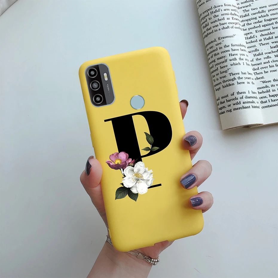 For OPPO A53S 2020 Case Letter Monogram Flower Soft Silicone Phone Back Cover For Oppo a53s 2020 A 53s A53 s Oppoa53 Cases Coque cases for oppo phones