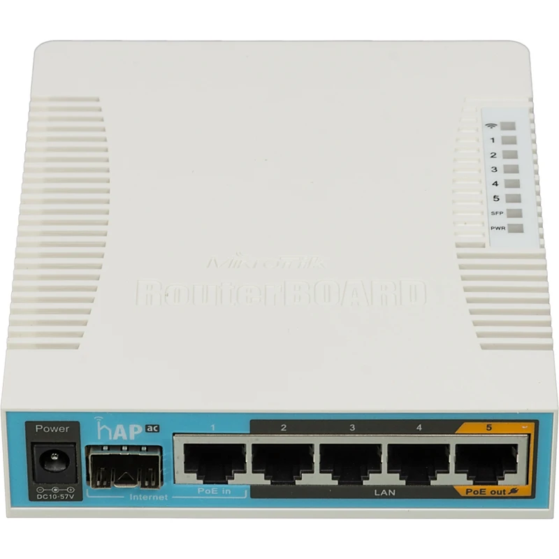 Роутер беспроводной MikroTik RB962UIGS-5HACT2HNT 10/100/1000BASE-TX белый