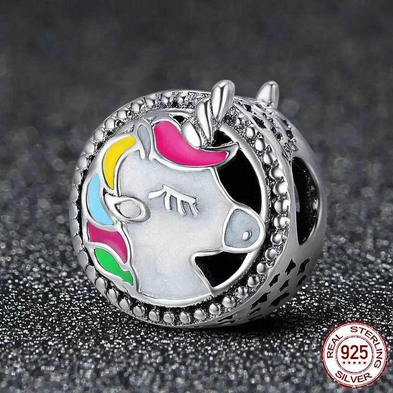 Стильный wish unicorn подвеска в форме короны подходит к оригиналу Pandora Подвески Серебро 925 браслет брелок diy ювелирные изделия для женщин