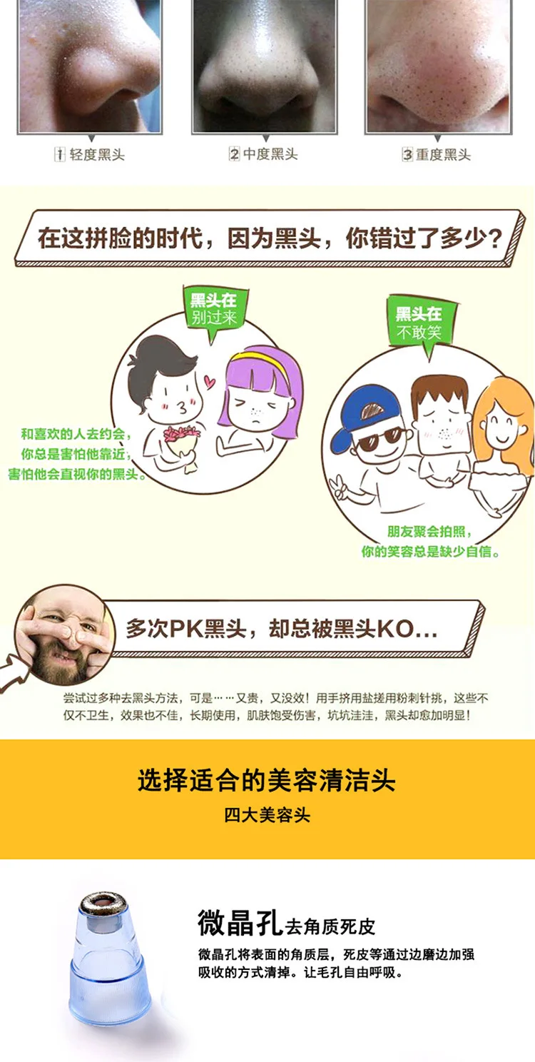 Горячая Распродажа Amazon горячая Распродажа электрический прибор для удаления черных точек полезный продукт бытовой очиститель пор красота Ins