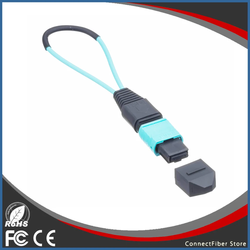 12 ядер OM3 MPO Loopback волоконно-оптический патч-корд